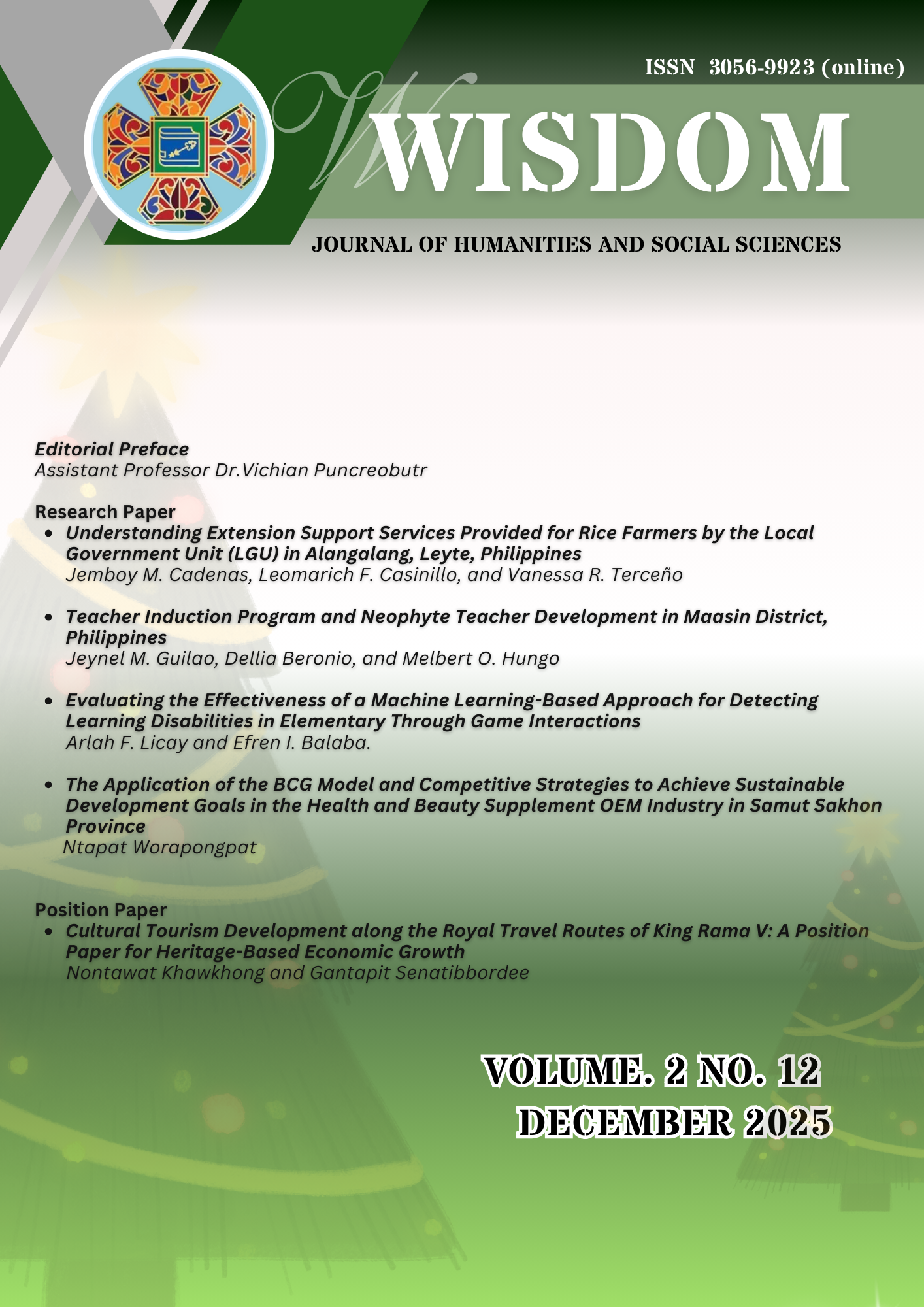 					View Vol. 2 No. 12 (December) (2025): Wisdom Journal of Humanities and Social Science
				